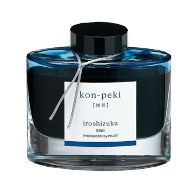 Flacon d'encre Pilot IROSHIZUKU KON-PEKI - Encre Bleue Azur (50 ml)