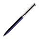 Stylo bille Design 01 Capuchon Argent Lisse Corps laqué bleu