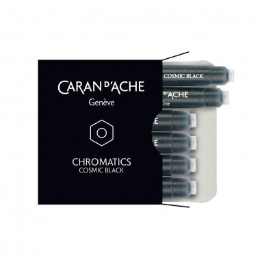 Boite de 6 Cartouches Caran d'ache Chromatics Cosmic Black