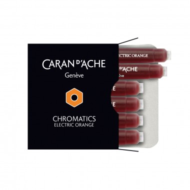 Boite de 6 Cartouches Caran d'ache Chromatics Electric Orange