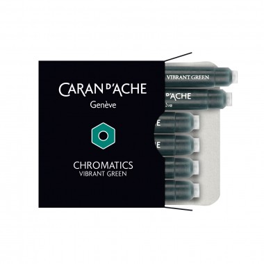 Boite de 6 Cartouches Caran d'ache Chromatics Vibrant Green