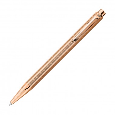 Stylo Bille Ecridor Caran d'Ache "Chevron Doré Rosé"