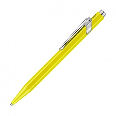 Stylo Bille 849 Caran d'Ache POPLINE Jaune Fluo - avec Étui