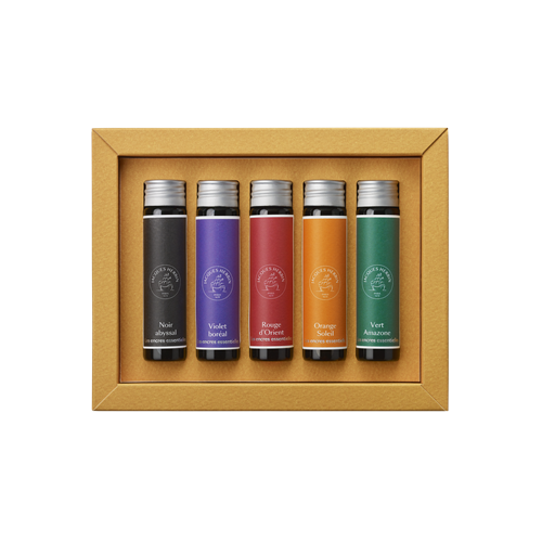 Coffret De 5 Tubes d'encre Jacques Herbin -  Flacons Solaris 5 X 15 ml