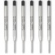 PARKER 6 recharges Quinkflow pour Stylo bille - pointe moyenne - Noires - sous blister