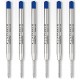 PARKER 6 recharges Quinkflow pour Stylo bille - pointe moyenne - Bleues - sous blister