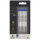 PARKER 6 recharges Quinkflow pour Stylo bille - pointe moyenne - Bleues - sous blister 