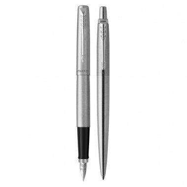 PARKER Jotter coffret cadeau Duo : Stylo bille + Stylo plume - acier