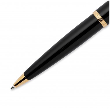 WATERMAN Carène Stylo bille, Noir, recharge bleue pointe moyenne, Coffret cadeau