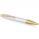 PARKER IM PREMIUM Stylo bille, Perle, recharge bleue pointe moyenne, Coffret cadeau