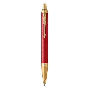 PARKER IM PREMIUM Stylo bille - Rouge - recharge bleue pointe moyenne - Coffret cadeau