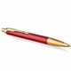 PARKER IM PREMIUM Stylo bille, Rouge, recharge bleue pointe moyenne, Coffret cadeau