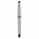 WATERMAN Expert Roller, Acier Inoxydable, recharge noire pointe fine, Coffret cadeau