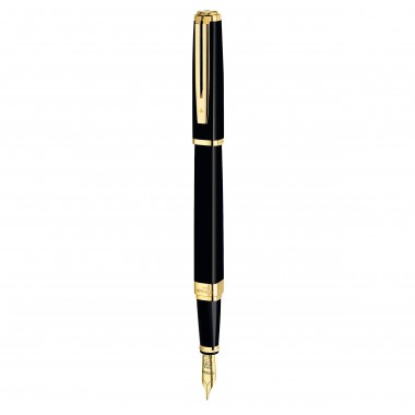 WATERMAN Exception Stylo plume fin - Noir - plume fine 18K - encre bleue - Coffret cadeau