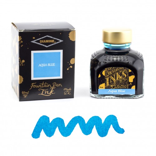 Flacon d'Encre Diamine  Aqua Blue  80 ml