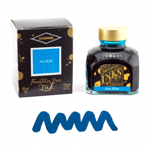 Flacon d'Encre Diamine  Asa Blue  80 ml