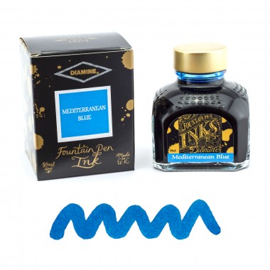 Flacon d'Encre Diamine  Mediterranean Blue  80 ml