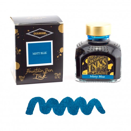 Flacon d'Encre Diamine  Misty Blue  80 ml