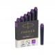 PARKER Quink 6 cartouches courtes Stylo plume - encre violette