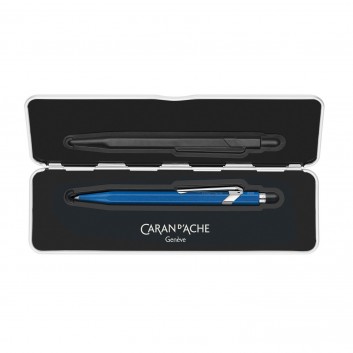 Stylo bille 849 Caran d'Ache Colormat-X - Bleu - Livré avec Étui Slimpack