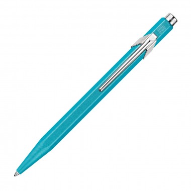 Stylo bille 849 Caran d'Ache Colormat-X - Turquoise - Livré avec Étui Slimpack