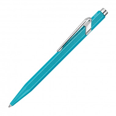 Stylo bille 849 Caran d'Ache Colormat-X - Turquoise - Livré avec Étui Slimpack