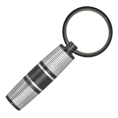 Porte-clefs Bold Stripe Chrome & Gun