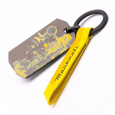 KEYRING TAG MASERATI EDITION - ENGINE YELLOW