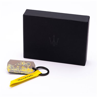 KEYRING TAG MASERATI EDITION - ENGINE YELLOW