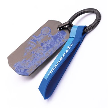 KEYRING TAG MASERATI EDITION - ENGINE BLUE