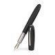 Stylo Plume M-Acier "Alter Ego" JAN ZANDER Design Ebonite Plaqué platine bouchon