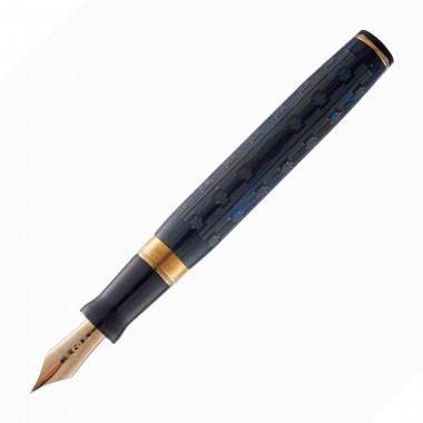 Stylo plume F "Décoband" WAHL EVERSHARP Ebonite BLEU GT Plume