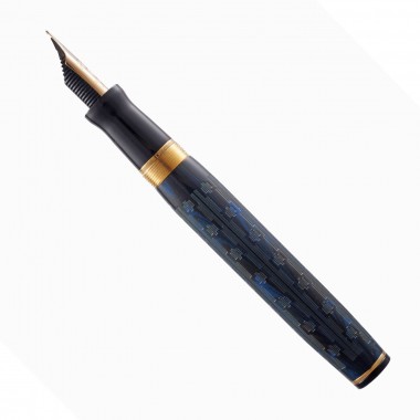 Stylo plume F "Décoband" WAHL EVERSHARP Ebonite BLEU GT Plume