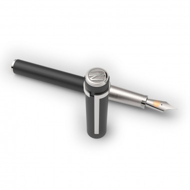 Stylo Plume M-Acier CT "Imagine" JAN ZANDER Design Carbone Plaqué platine coté