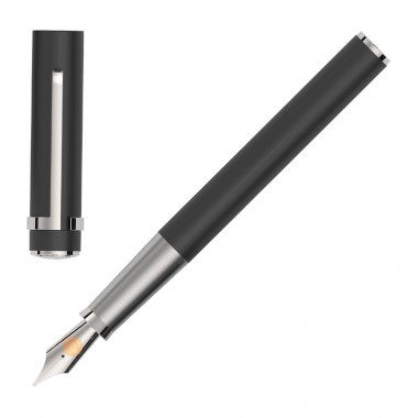 Stylo Plume B-OR CT "Imagine" JAN ZANDER Design Carbone Plaqué platine dessus