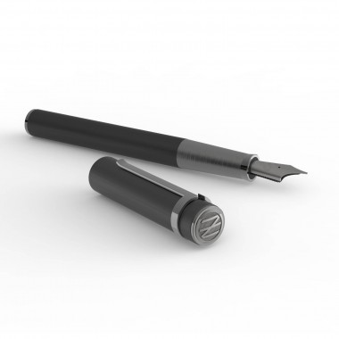 Stylo Plume EF-Titane "Imagine" JAN ZANDER Design Carbone Plaqué Ruthénium profil