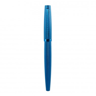 Stylo Plume F "Viper" DIPLOMAT Bleu Guilloché fermé