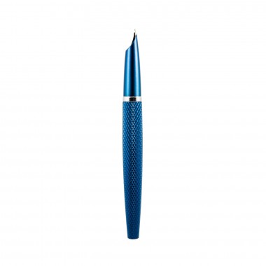 Stylo Plume F "Viper" DIPLOMAT Bleu Guilloché profil