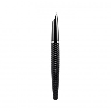 Stylo Plume F "Viper" DIPLOMAT Noir Guilloché entier