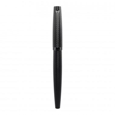 Stylo Plume F "Viper" DIPLOMAT Noir Guilloché fermé