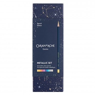 Set Crayons Couleur CARAN D'ACHE "Cosmic Blue"– Édition Spéciale ouvert