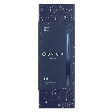 Stylo Bille 849 CARAN D'ACHE "Cosmic Blue" Bleu – Édition Spéciale packaging