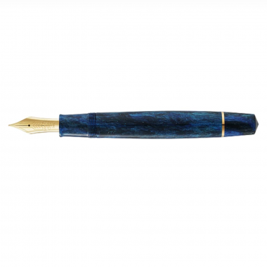 Stylo-plume OMAS / BOLOGNA Bleu Diamant - Attributs Dorés - ouvert