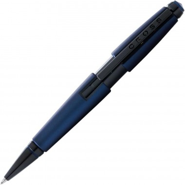 Stylo Roller CROSS Edge - Bleu Mat Attribut Noir