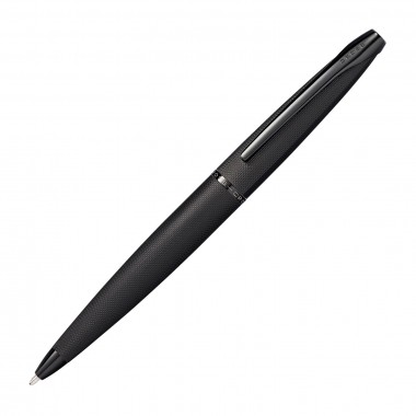 Stylo Bille CROSS ATX - Noir Brossé Gravé Pointe de Diamant