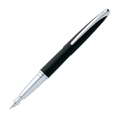 Stylo Plume F CROSS ATX - Basalte Noir Plume acier rhodié