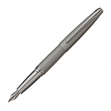 Stylo Plume F CROSS ATX - Gris Titane Sablé