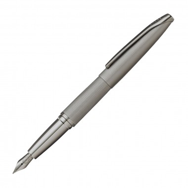 Stylo Plume F CROSS ATX - Gris Titane Sablé