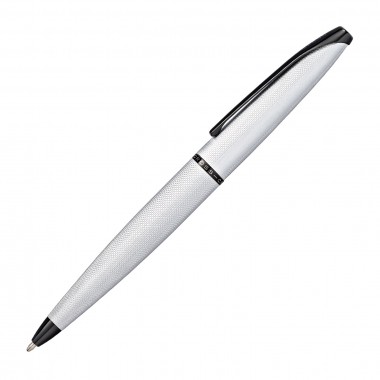 Stylo Bille CROSS ATX - Chrome Brossé Gravé Pointe de Diamant Chrome Brossé