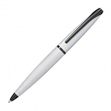 Stylo Bille CROSS ATX - Chrome Brossé Gravé Pointe de Diamant Chrome Brossé